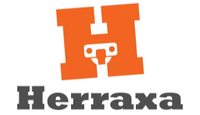 Logotipo con una H central como icono de la empresa herraxa dedica a la comercialización de herrajes y accesorios para la fabricación de muebles, cocinas y closets.